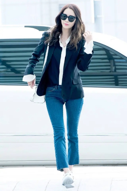 被林允儿的少女感折服,林允儿穿短裙搭配