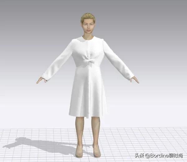 蝴蝶结连衣裙裁剪教程,前打褶连衣裙制版