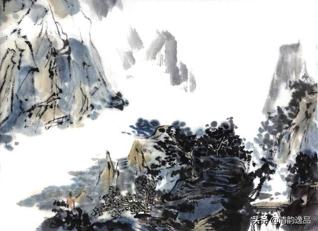 简单零基础的山水人物画手绘教程,儿童山水画10-12岁国画范画