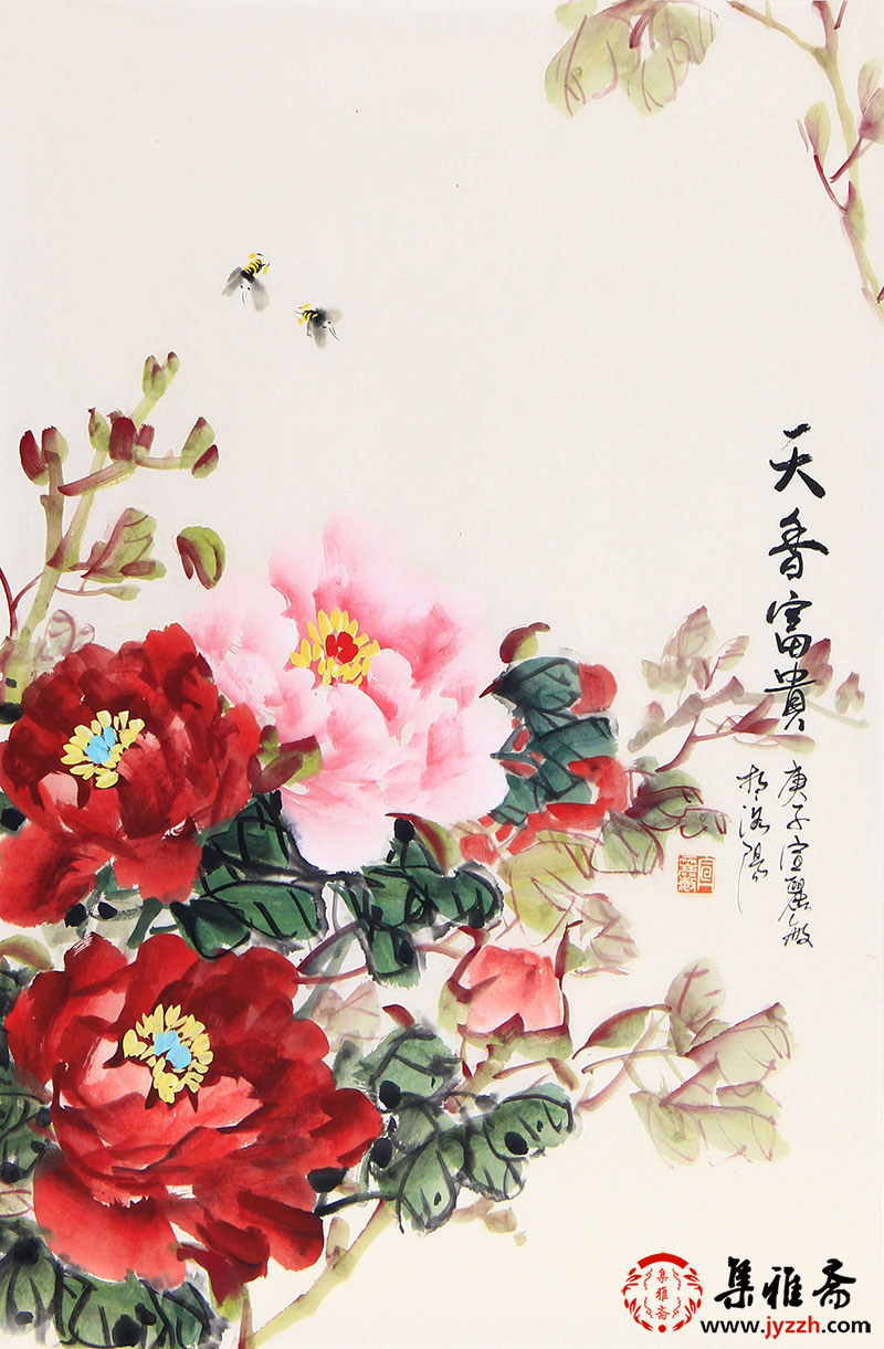 写意牡丹精品国画100幅,国画牡丹180幅美醉了难得一见