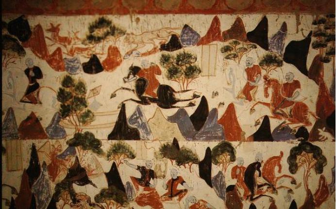 敦煌428窟介绍,敦煌329窟壁画飞天图