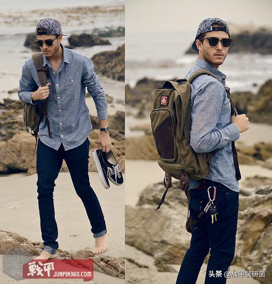 oversize工装牛仔裤穿搭,高街风深蓝色牛仔工装裤怎么配