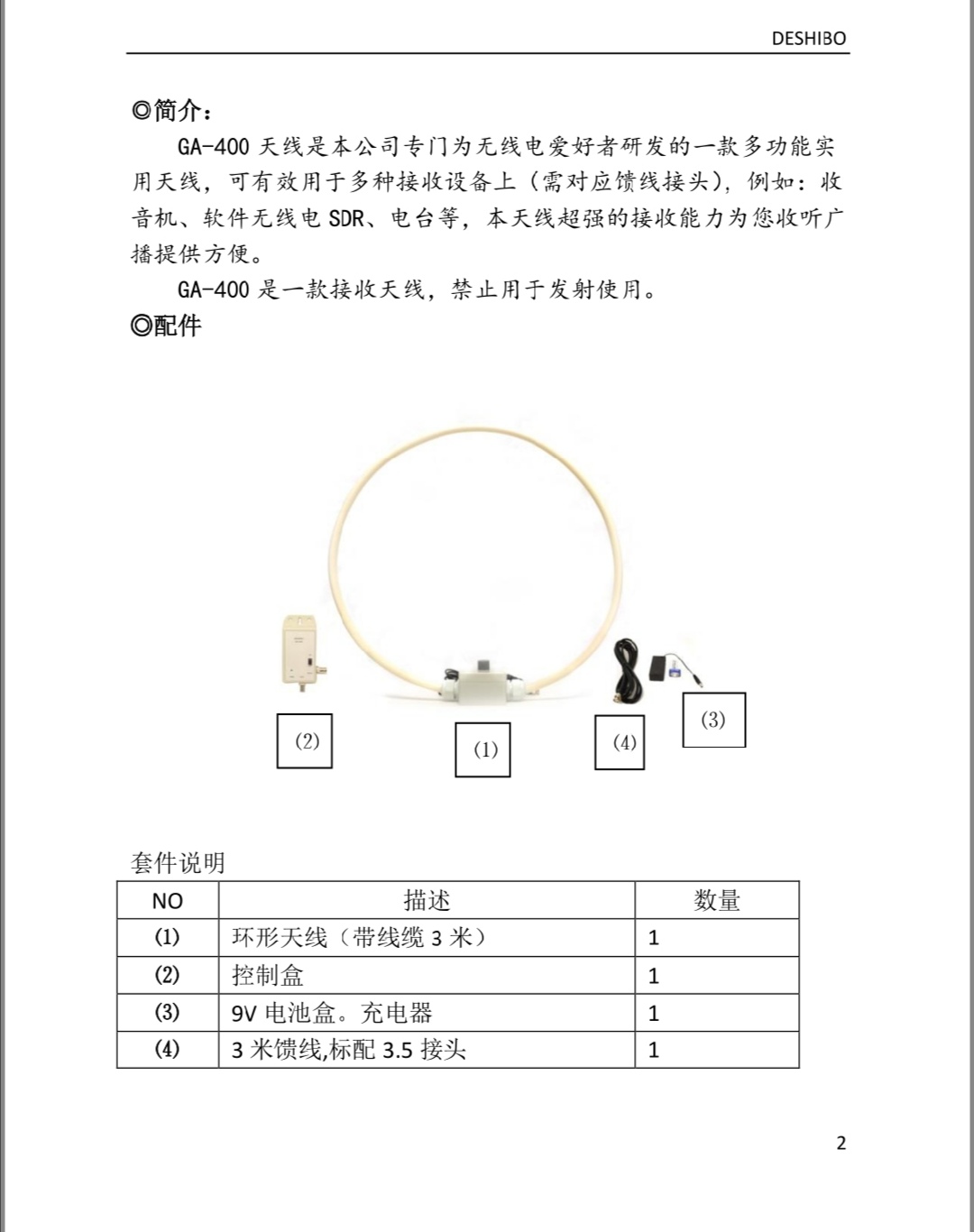 德仕博GA800环形天线,德仕博ga505天线