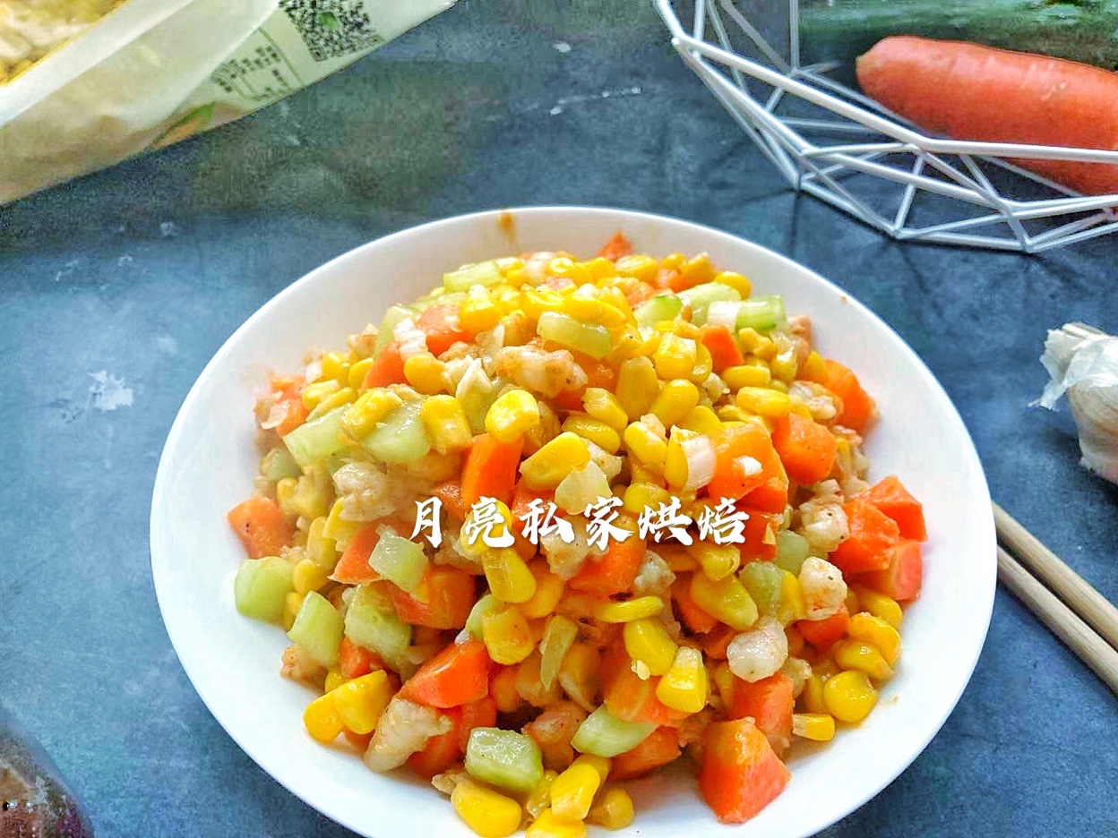 三色玉米粒炒虾仁正宗做法,玉米粒炒虾仁正宗做法