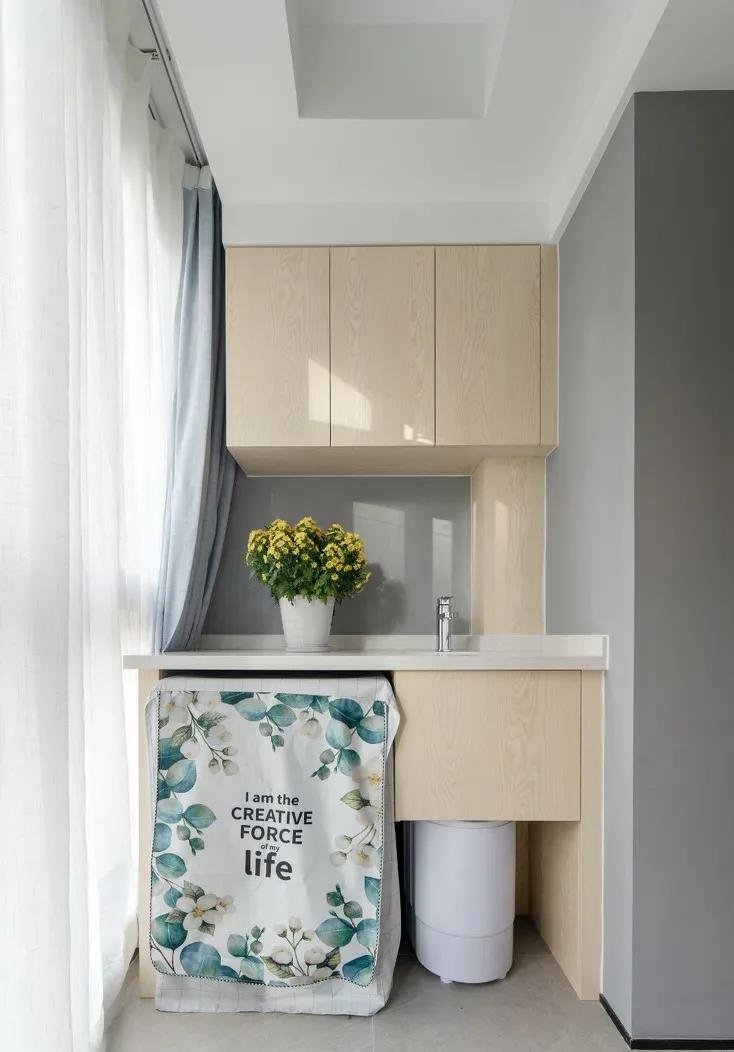 80平客厅书房一体设计,80平三室一厅简约现代装修风格