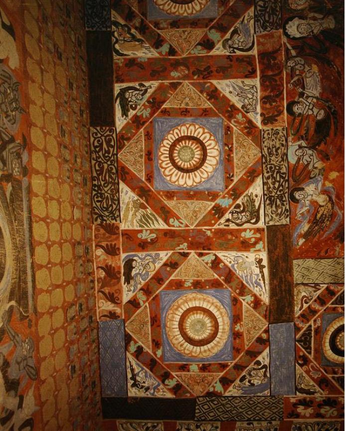 敦煌428窟介绍,敦煌329窟壁画飞天图