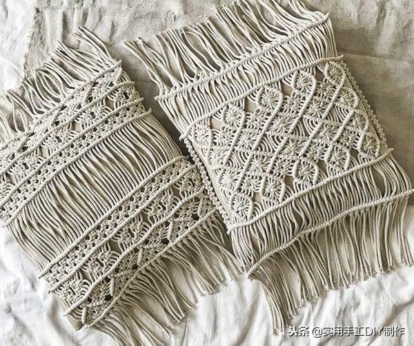 手工纯白棉绳编绳挂件,手工编绳合集名称