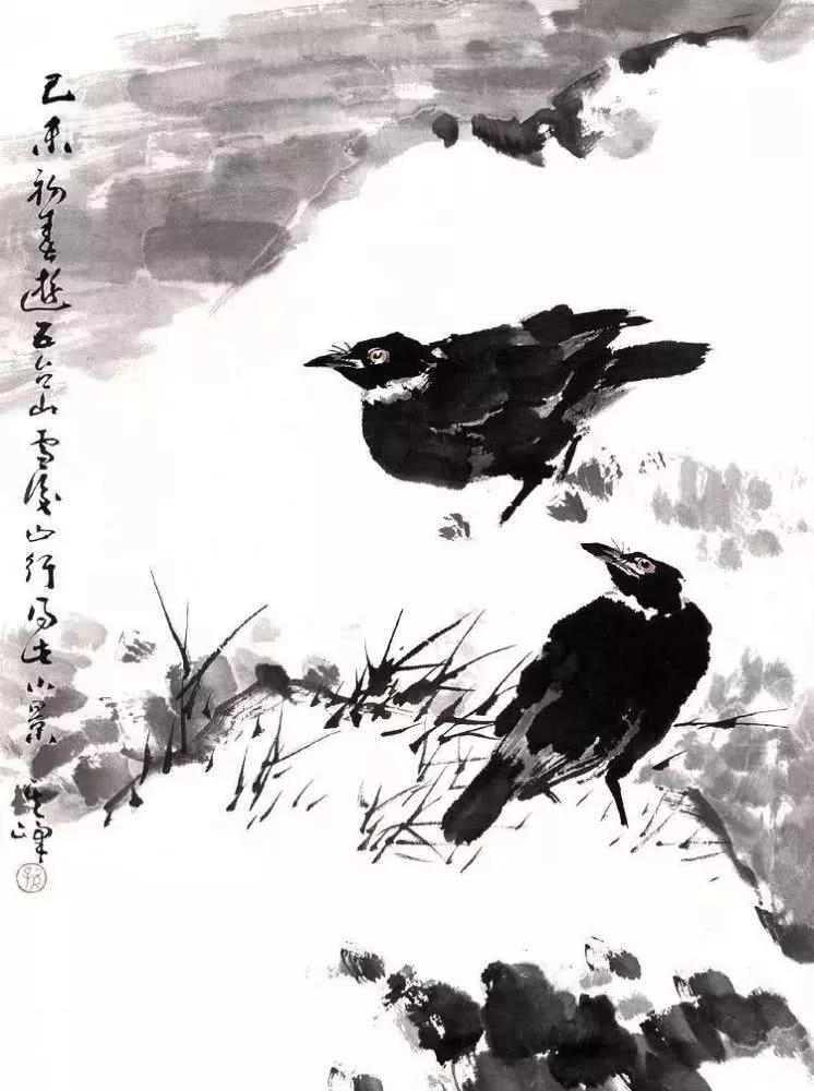 中国风山水画中的雪景,中国画雪景山水画