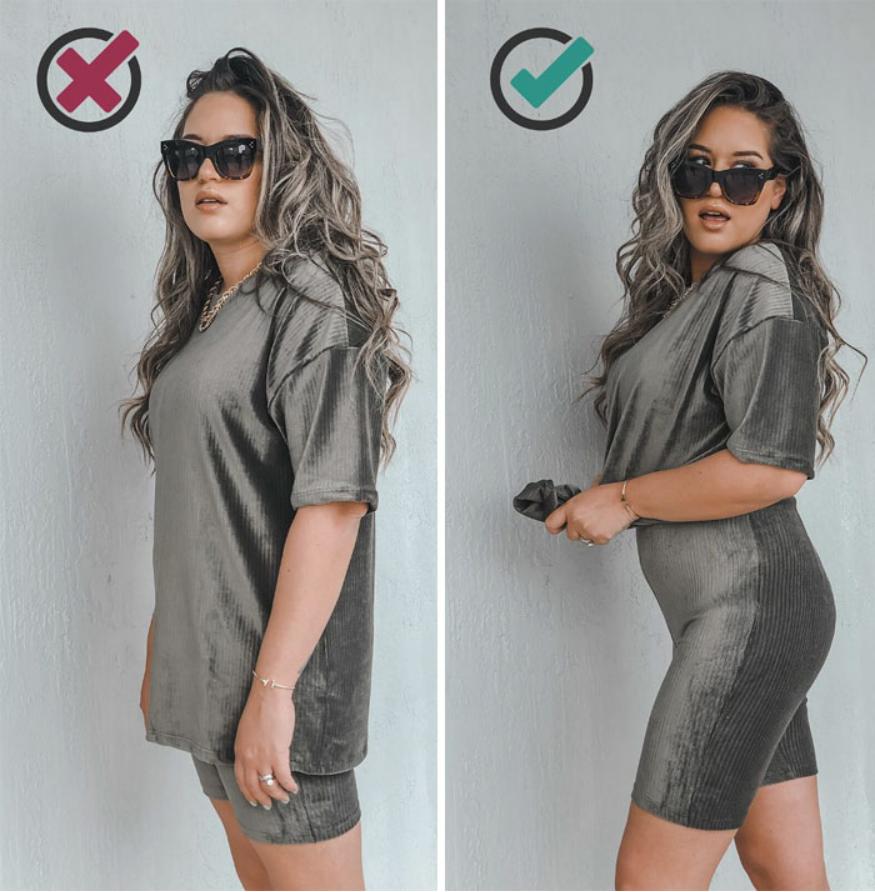 最好看又不显胖的拍照姿势,拍照怎么摆pose不显胖