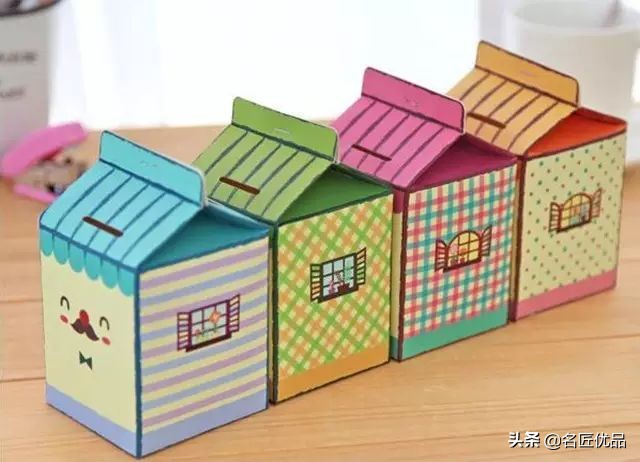 亲子手工牛奶盒,牛奶盒子可操作的手工