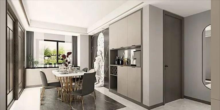 好看的客餐厅效果图,60平方客餐厅一体装修效果图大全