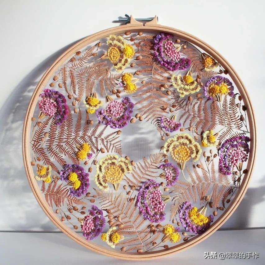 干花刺绣来源,干花刺绣图案