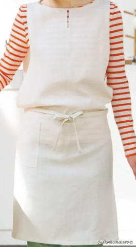前后双面系带围裙效果附图纸,宝宝前后双面系带围裙