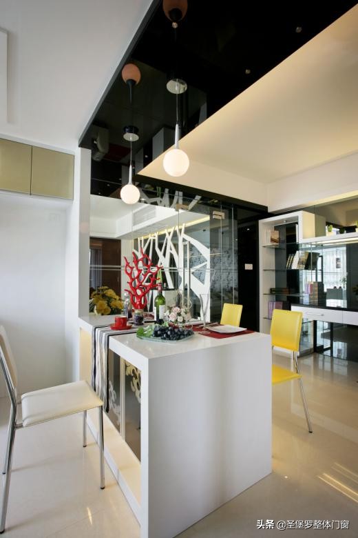 开放式厨房和阳台一体装修图,开放式厨房与书房隔断效果图欣赏