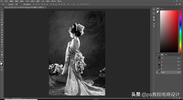 ps通道抠图教程人物复杂背景,ps通道抠图怎么变黄色了