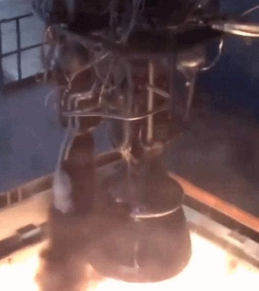 spacex猛禽发动机喷火视频,spacex最新火箭发动机