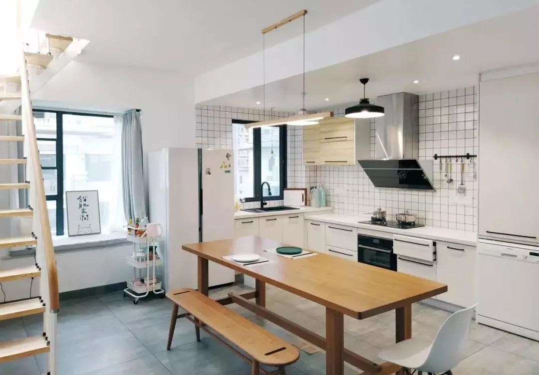 简餐餐厅厨房设计布局,餐厨一体的厨房设计