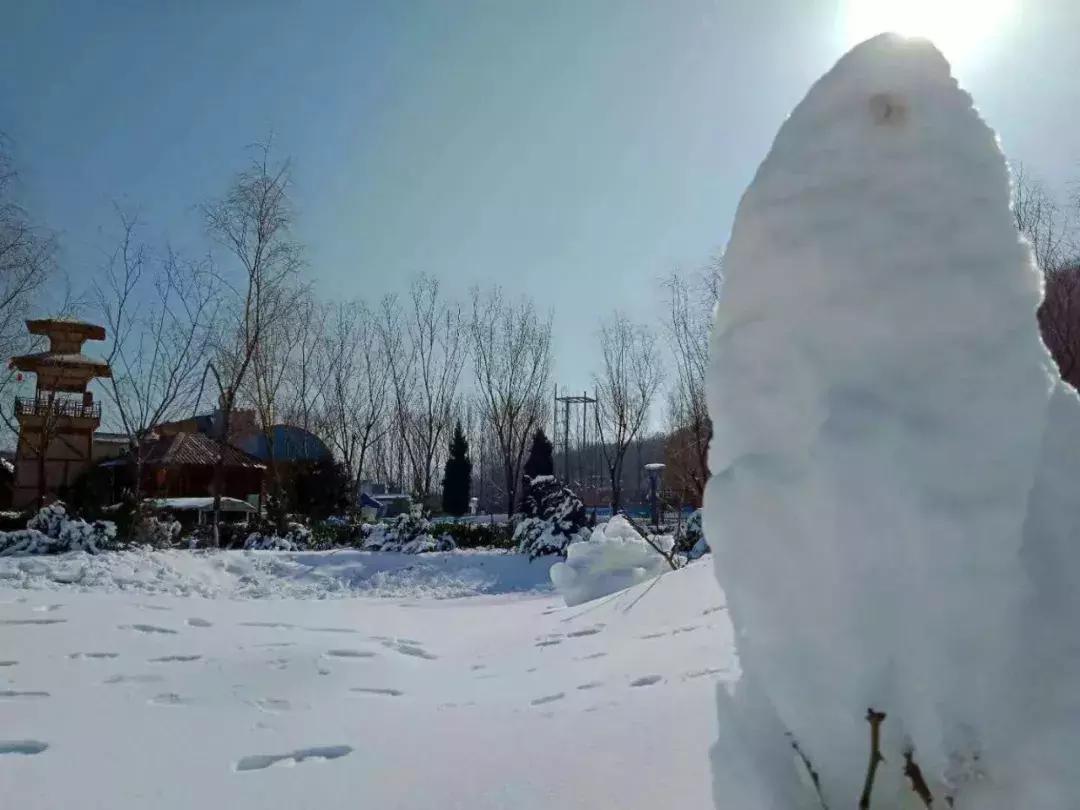 墨子古街观光小火车,中原雪乡晚上