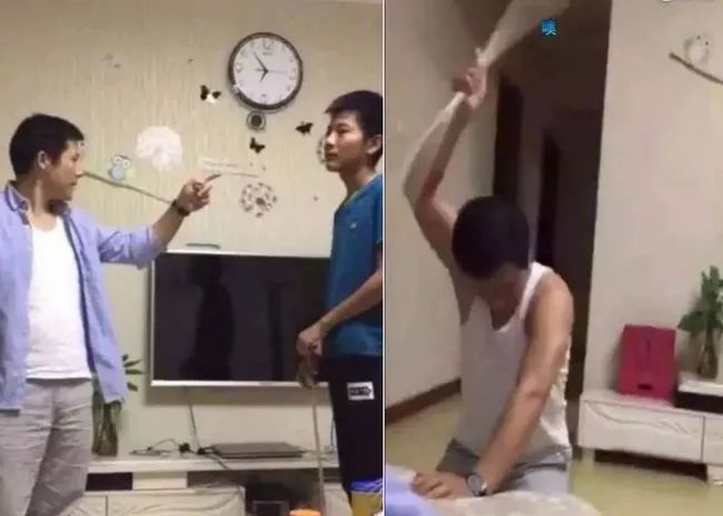 儿子犯错父亲严厉教育,儿子犯错挨打教育