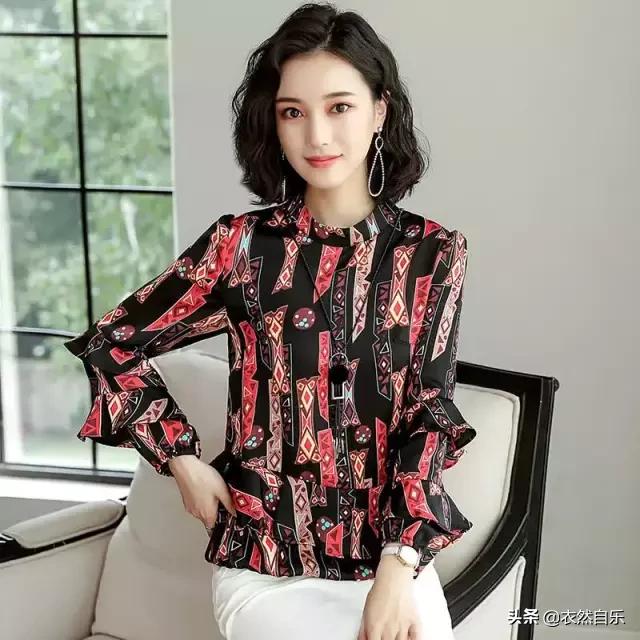留心过这样的雪纺衫,减龄又洋气魅力款式经典而时尚优化身材比例