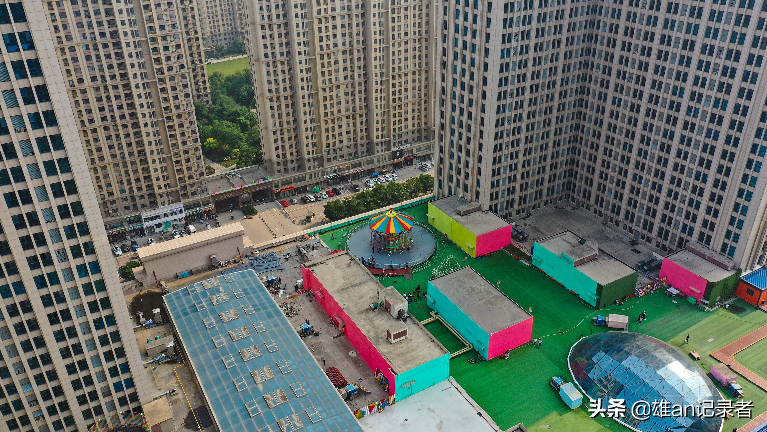 石家庄空中花园游乐场,石家庄一小区高空抛物