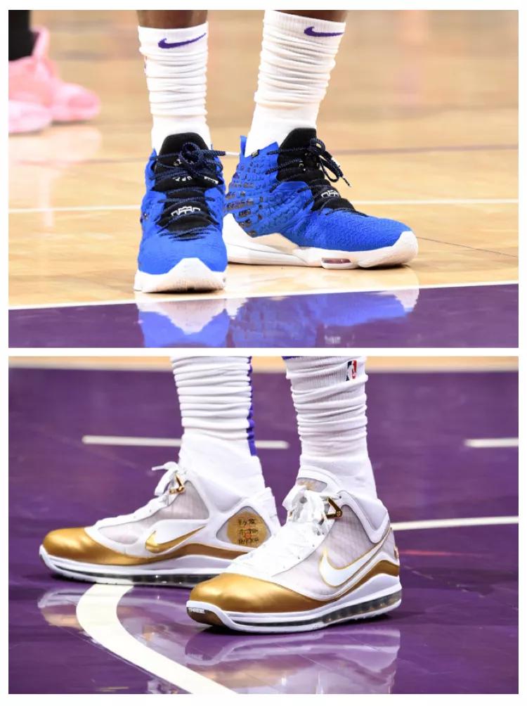 圣诞大战湖人上脚球鞋,圣诞大战詹姆斯盖帽塔图姆