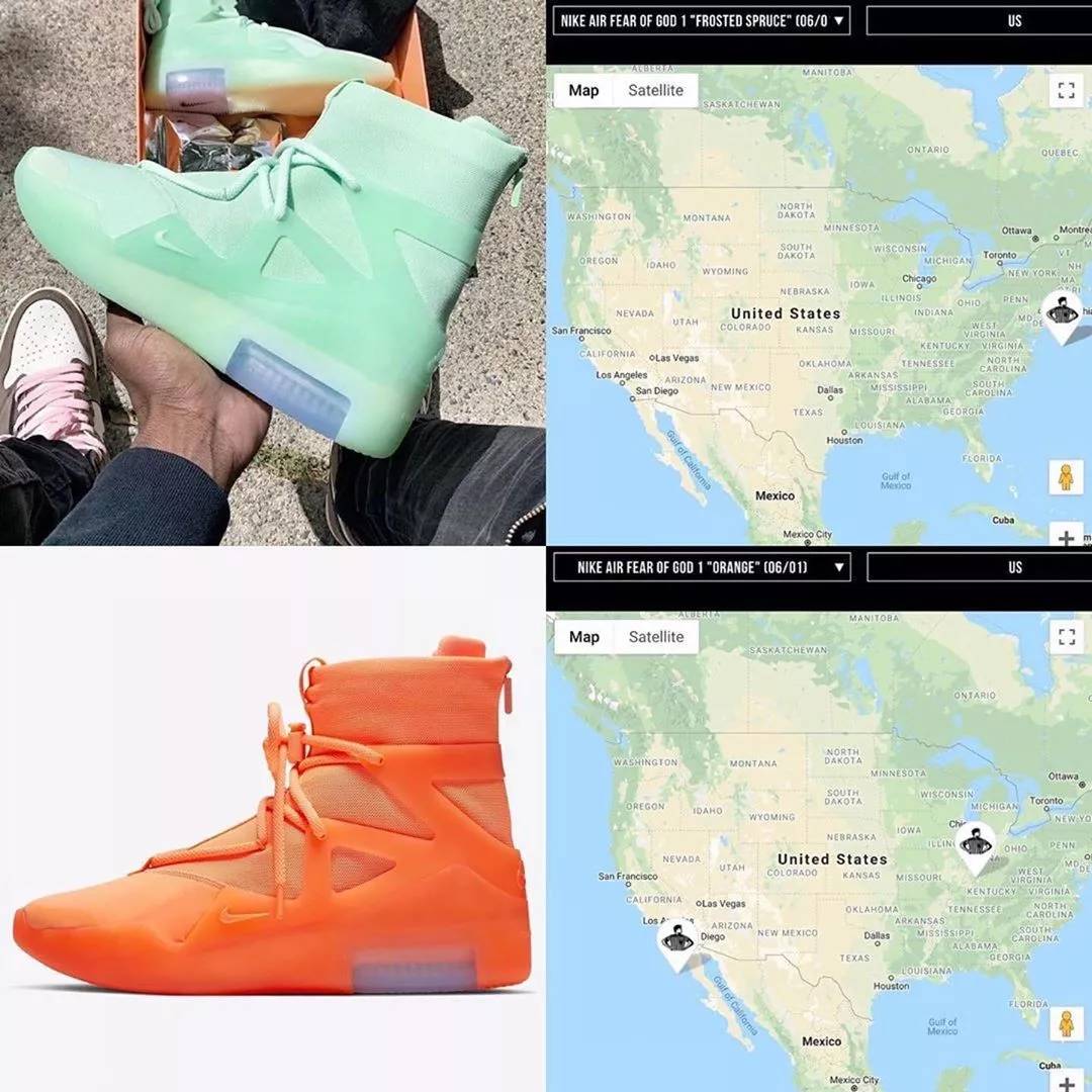 nikeairfearofgod1黄色,nikeairfearofgod1fog白灰