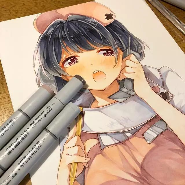 马克笔手绘画动漫,马克笔手绘动漫临摹素材