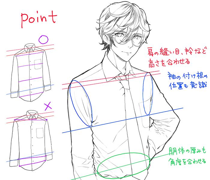 衬衫绘画教程,绘画教程衣服褶皱怎么画新手必看