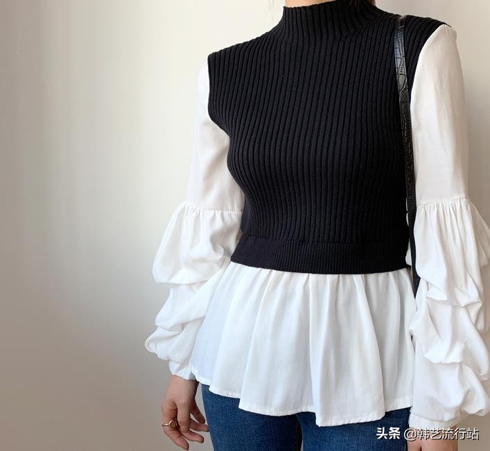 韩版穿搭女装高级感春,女装毛衣新款韩风搭配