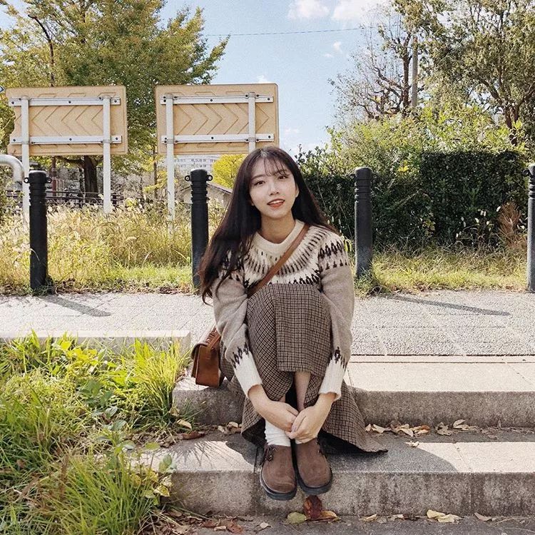 韩国冬季穿搭街拍模特,韩国ins网模穿搭