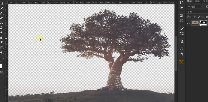 pslab灰色背景通道抠图,ps教程通道调色实例