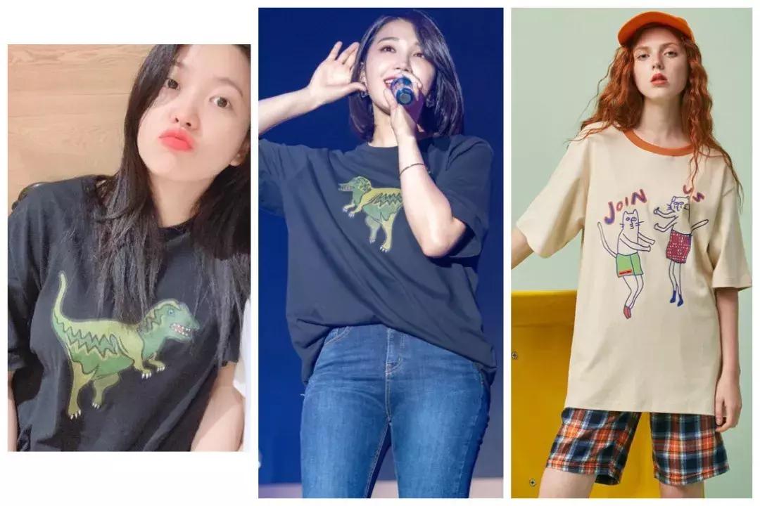 今年流行的明星同款t恤,明星同款时髦休闲t恤