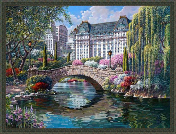 唯美风景油画图片大全,油画花朵唯美风景