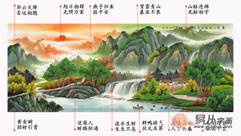 什么样的山水画风水好,山水画的风水寓意是什么
