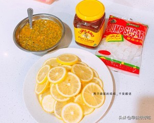 夏日开胃餐百香果柠檬蜂蜜茶,百香果柠檬茶承包你一整个夏天