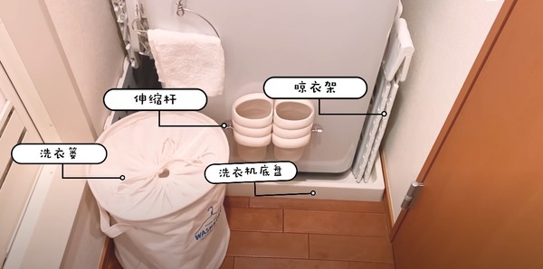 洗衣机旁极窄柜子,洗衣机上方缝隙收纳方法