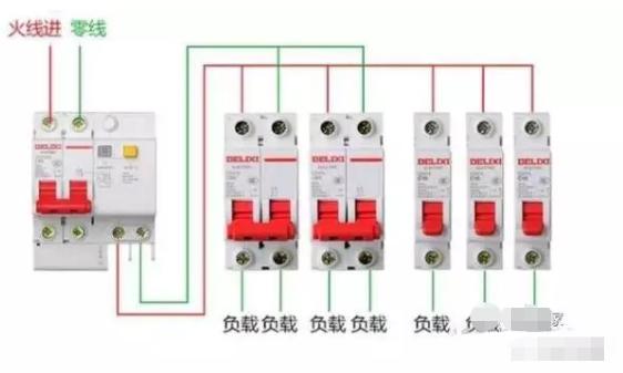 空开和漏保正确的接线方式怎么接,空开和漏保接线是上进下出吗
