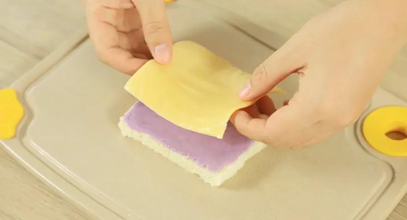 芋泥西多士教程,芋泥西多士成品