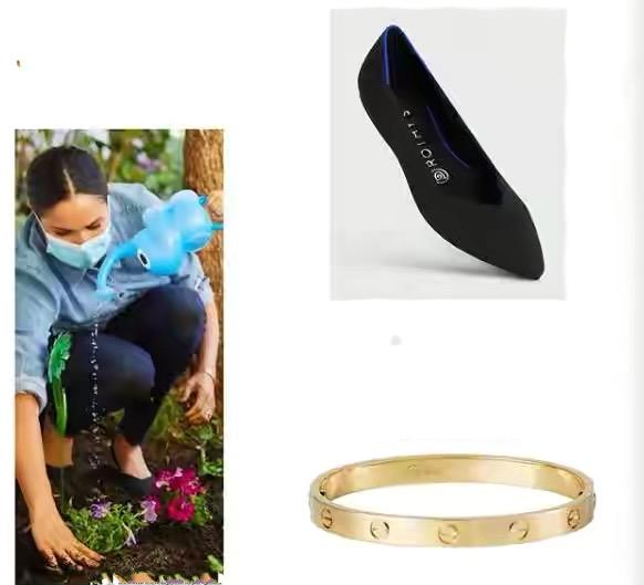 39岁梅根与小12岁章泽天真默契,同款卡地亚手镯美出不同气质