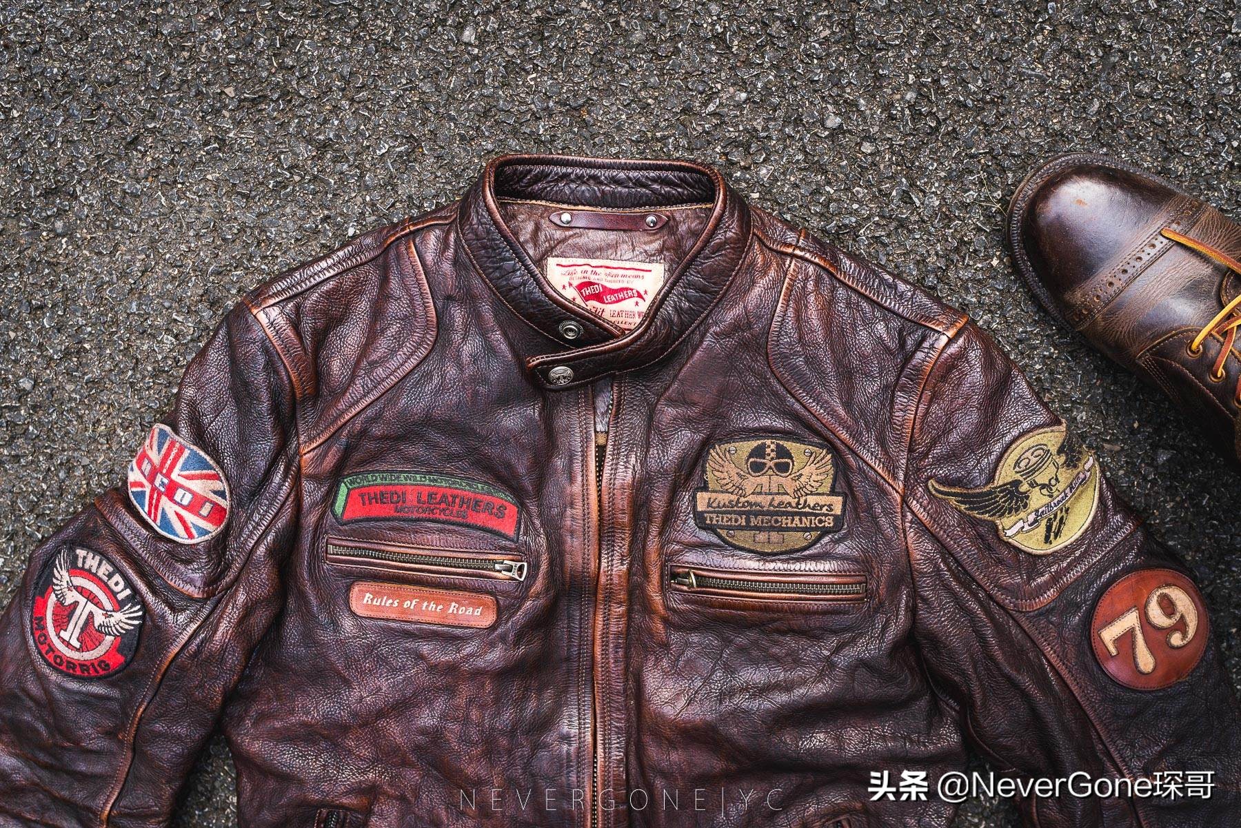 美式复古机车春秋皮衣推荐,复古皮衣j100