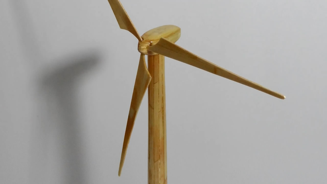 迷你木质风车模型，制作方法很简单，摆在家里风车漂亮（图解）