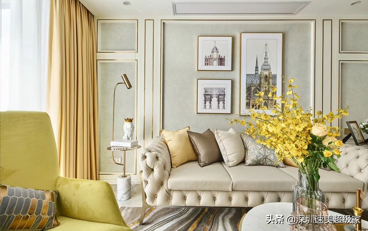 深圳大平层装修现代轻奢高级感,港式装修风格深圳