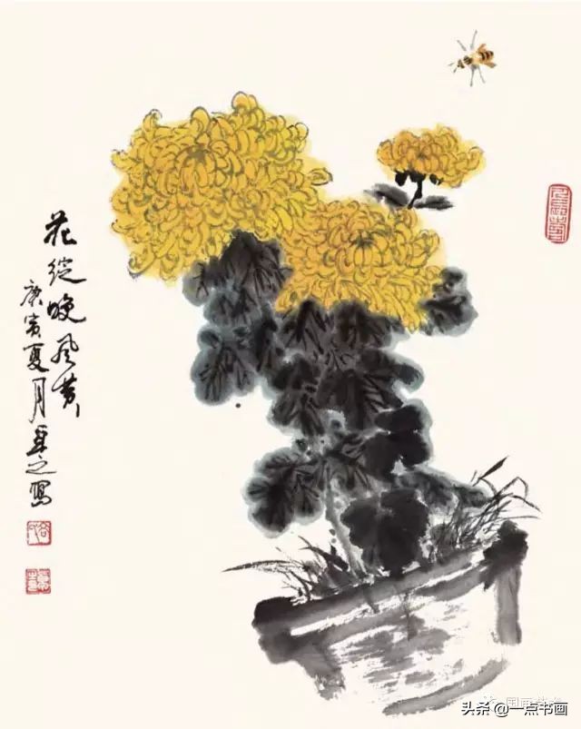 怎样画菊花国画,徐湛画菊花国画入门教程