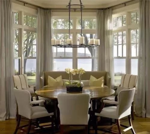 别墅客厅窗帘最新款式效果图,2020别墅窗帘