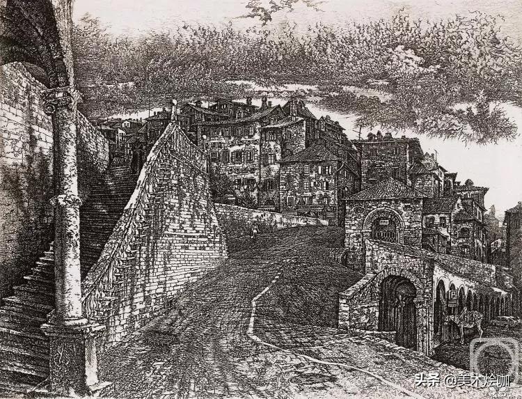 德国风景素描大全,东欧风景素描