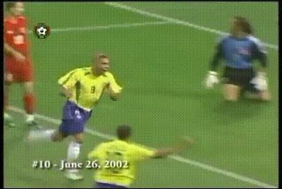 罗纳尔多十大最佳进球,外星人罗纳尔多世界杯进球全纪录