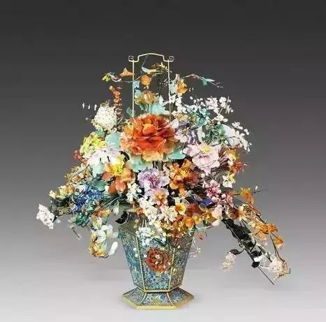 故宫里的玉石盆景,故宫景泰蓝盆景欣赏