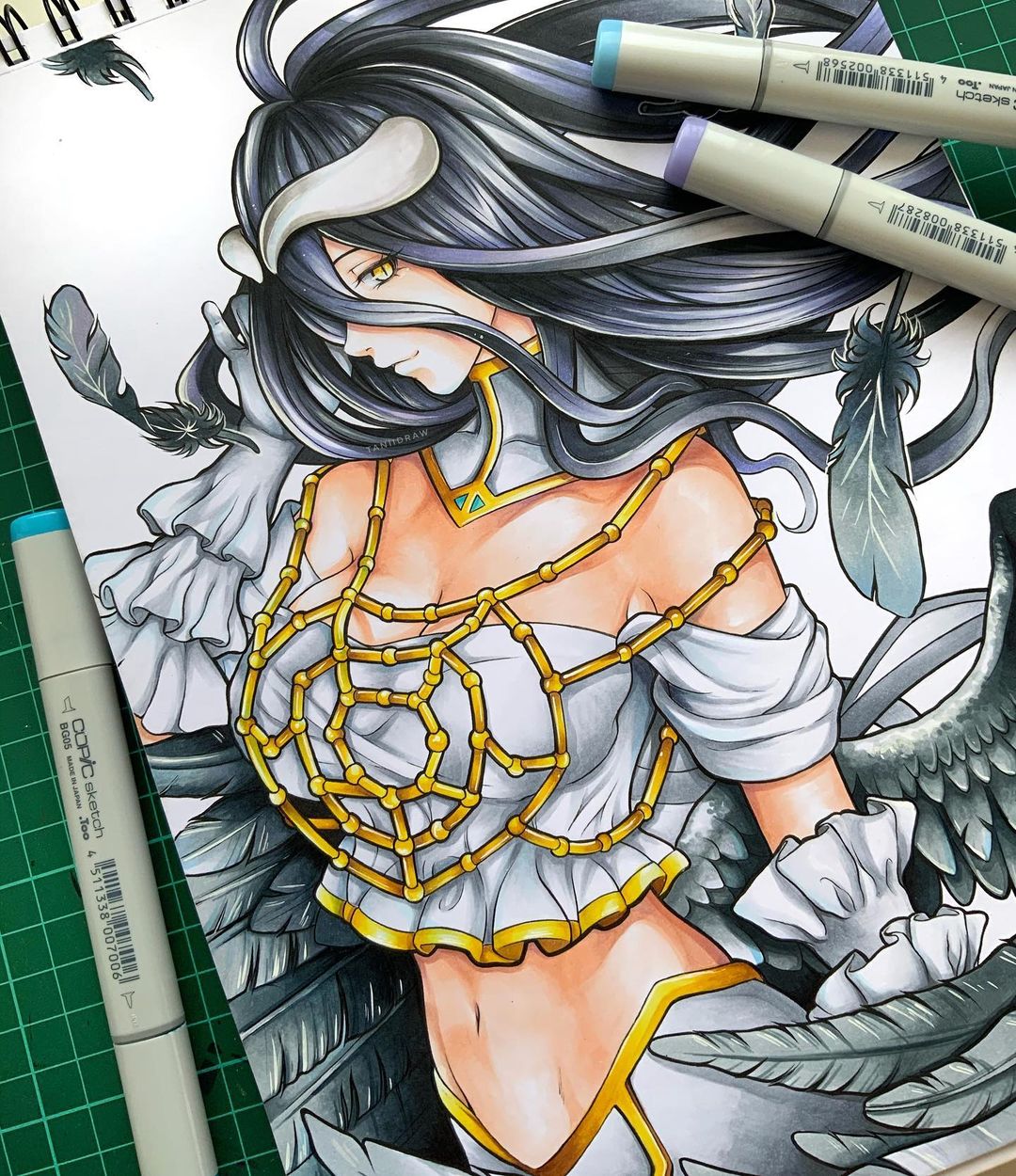 动漫60色马克笔画可爱动漫人物,touchmark马克笔手绘动漫