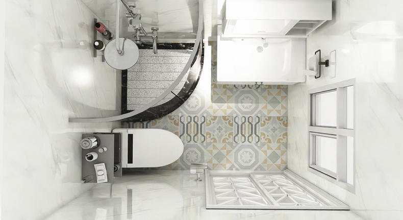 2021卫生间干湿分离装修效果图,两个卫生间挨着都要做干湿分离